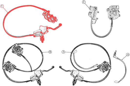 Complete front brake system