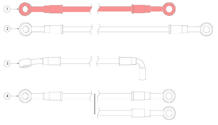 Front brake tube