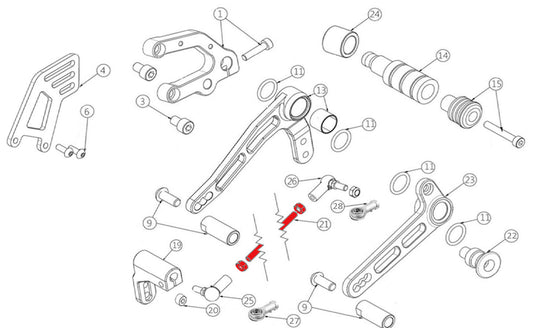 REV Gearshift tie-rod, quickshifter