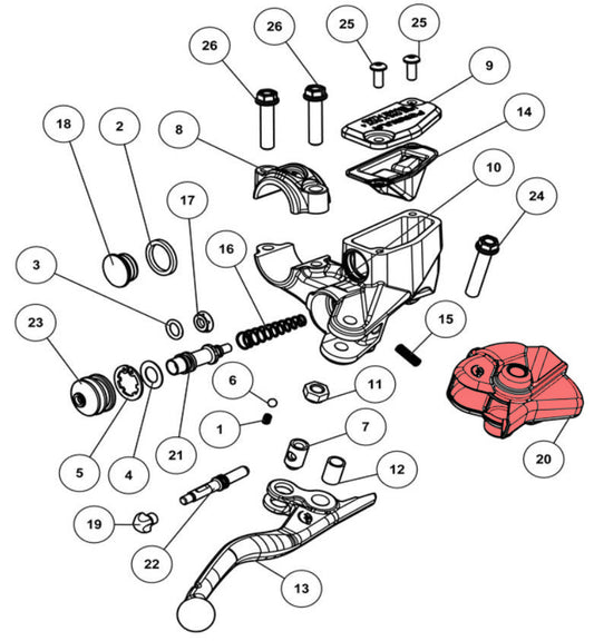 Right master cylinder bellow