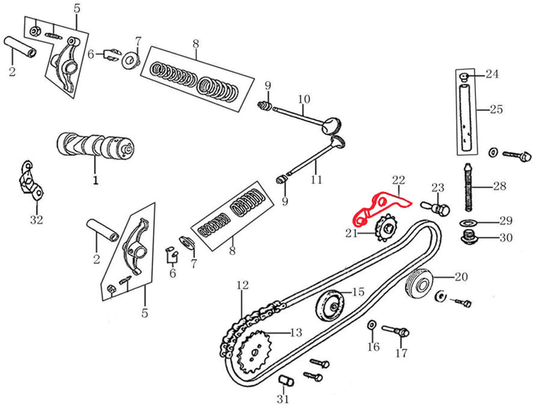 CAM CHAIN TENSION LEVER ASSEMBLY