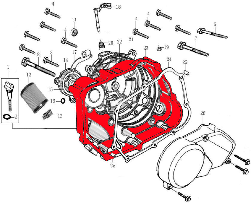 COVER COMP. RIGHT CRANKCASE