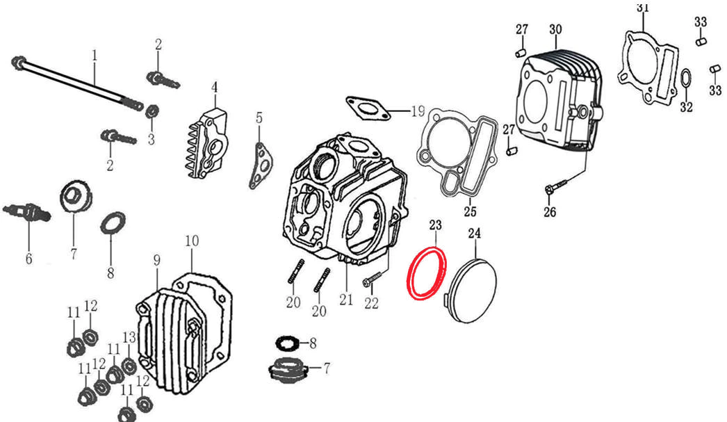 GASKET CYLINDER HEAD LEFT COVE