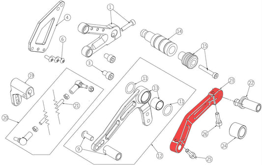 Inverse gear lever