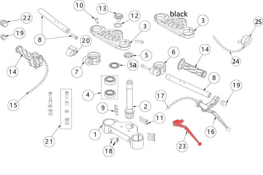 Clamp kit clutch lever Domino