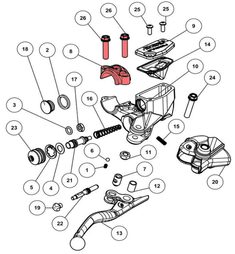 Kit brake collar