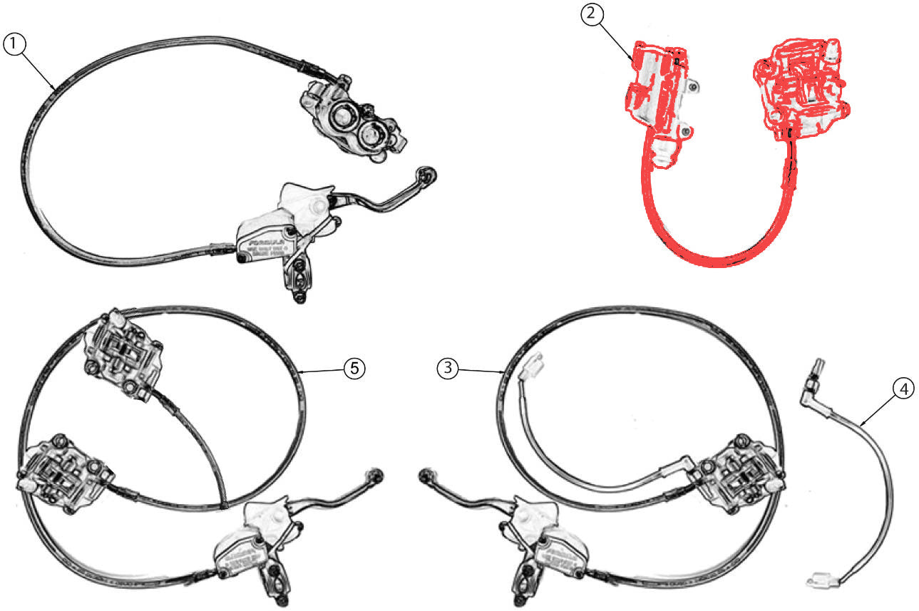 Complete rear brake system