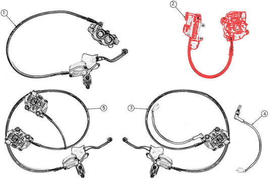 Complete rear brake system