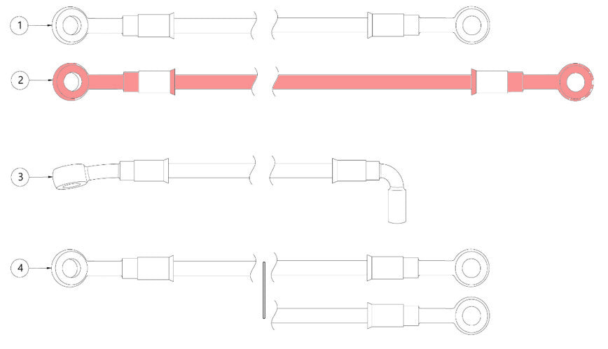 Rear brake tube - 110 A