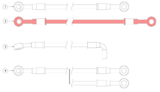 Rear brake tube - 110 A