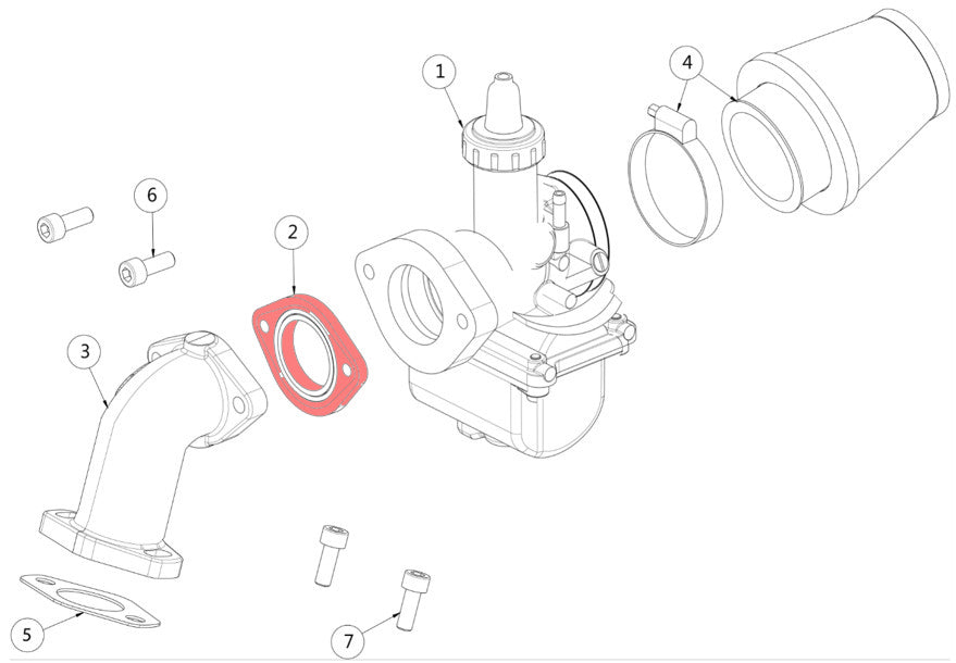 Flangia carburatore/collettore 160 4S