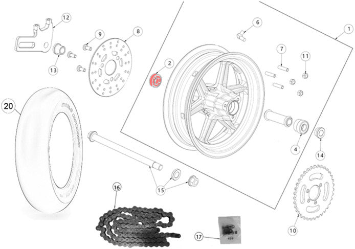 Front wheel bearing (from 2021)