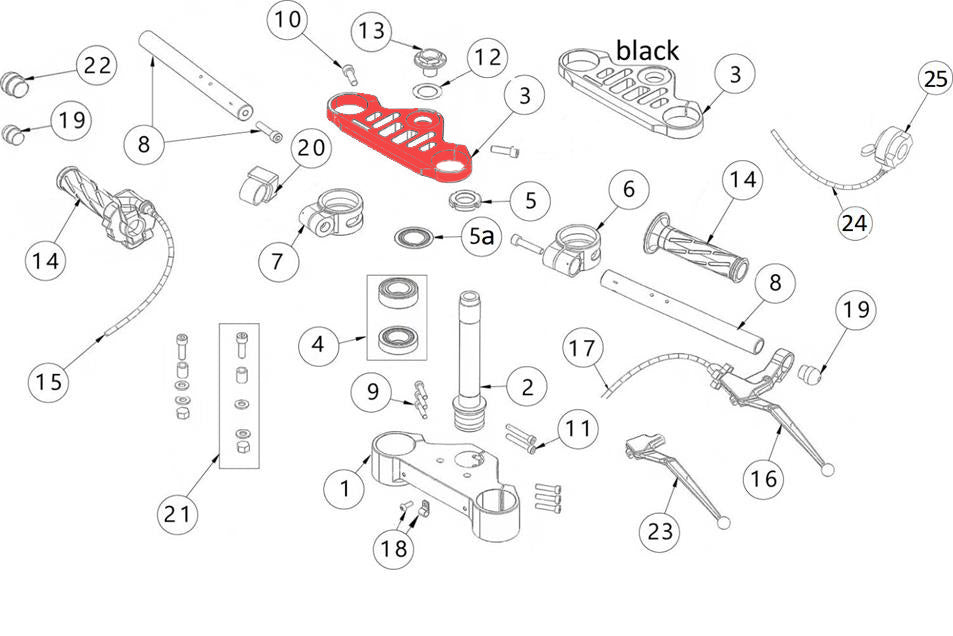 Fork upper plate