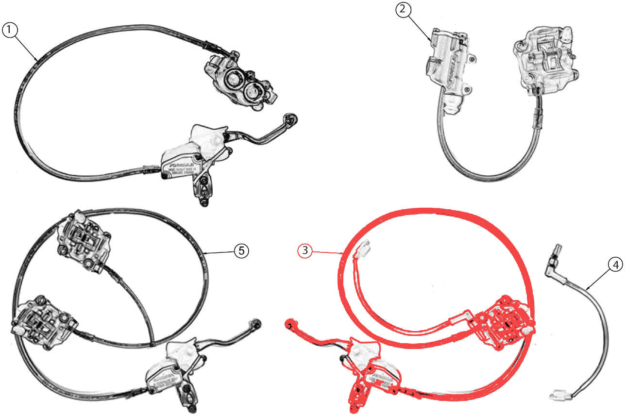 Complete rear brake system model 110A