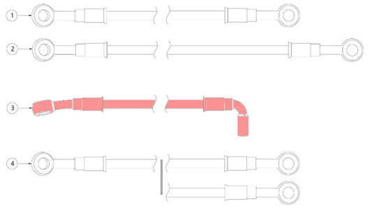 Rear brake tube - shift models