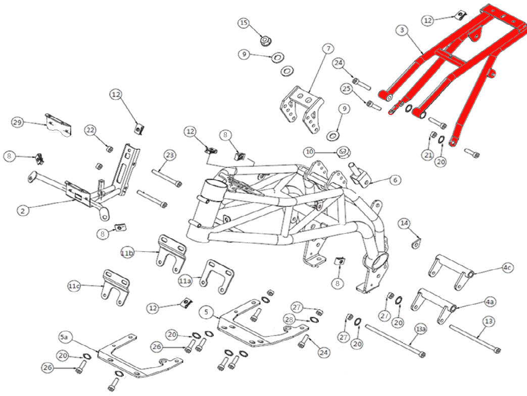 Rear frame