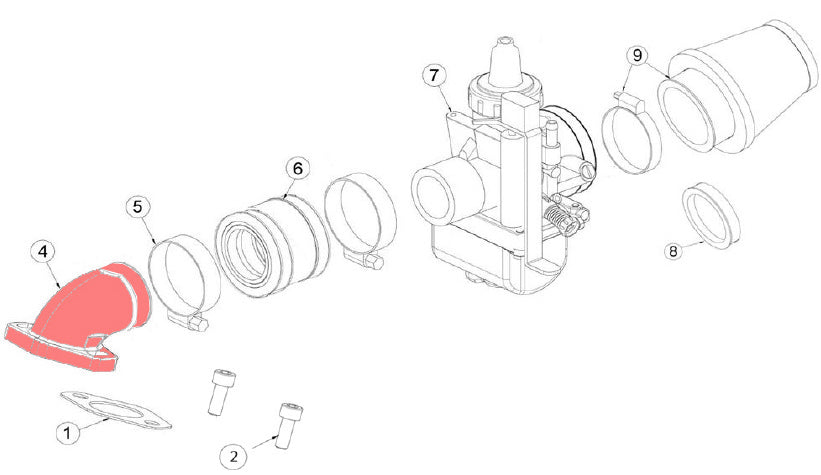 Inlet pipe 110 4S EVO