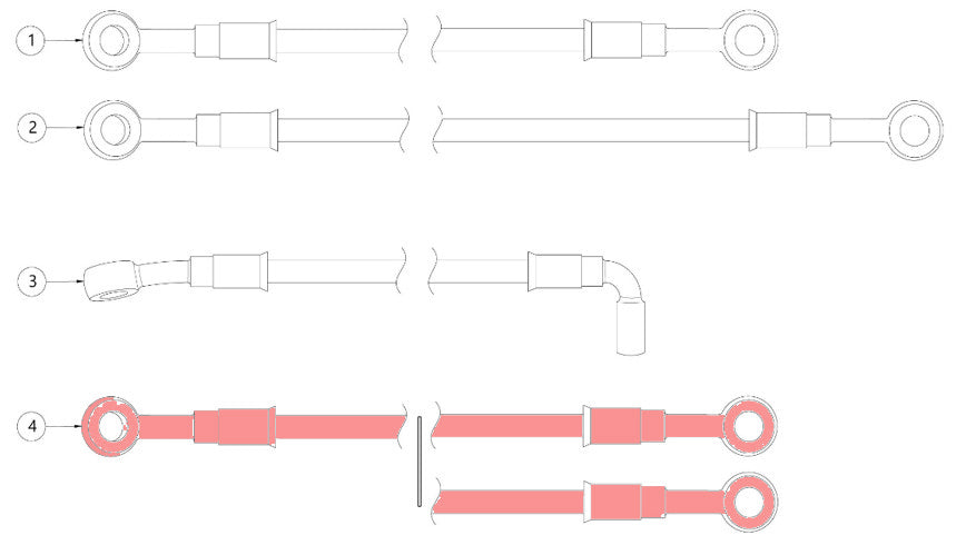 Front brake tube - DD version