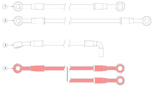 Front brake tube - DD version