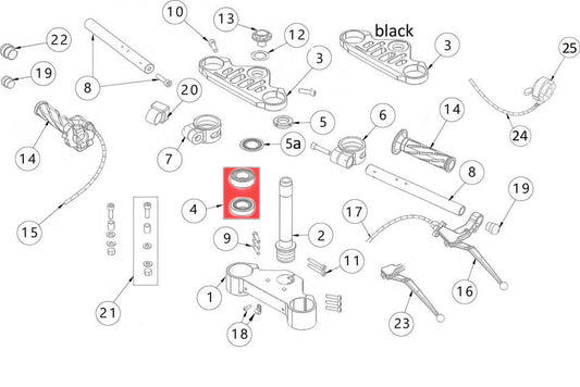 Kit steering bearings