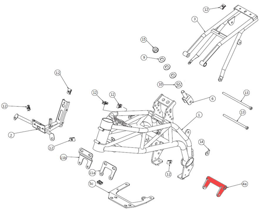 Engine rear support - 110/160 EVO