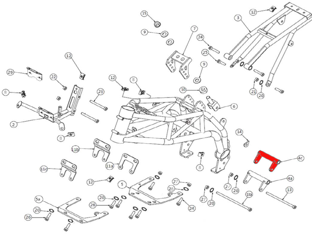 Engine rear support - 110 4S