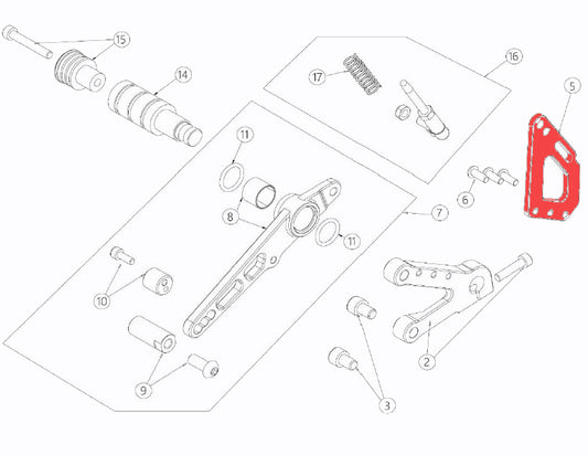 Rear brake master cylinder support