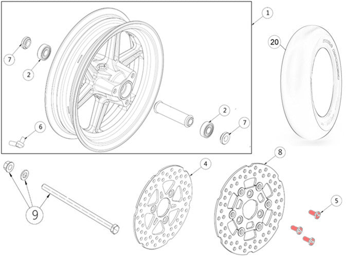 Special fixing screw for brake disc