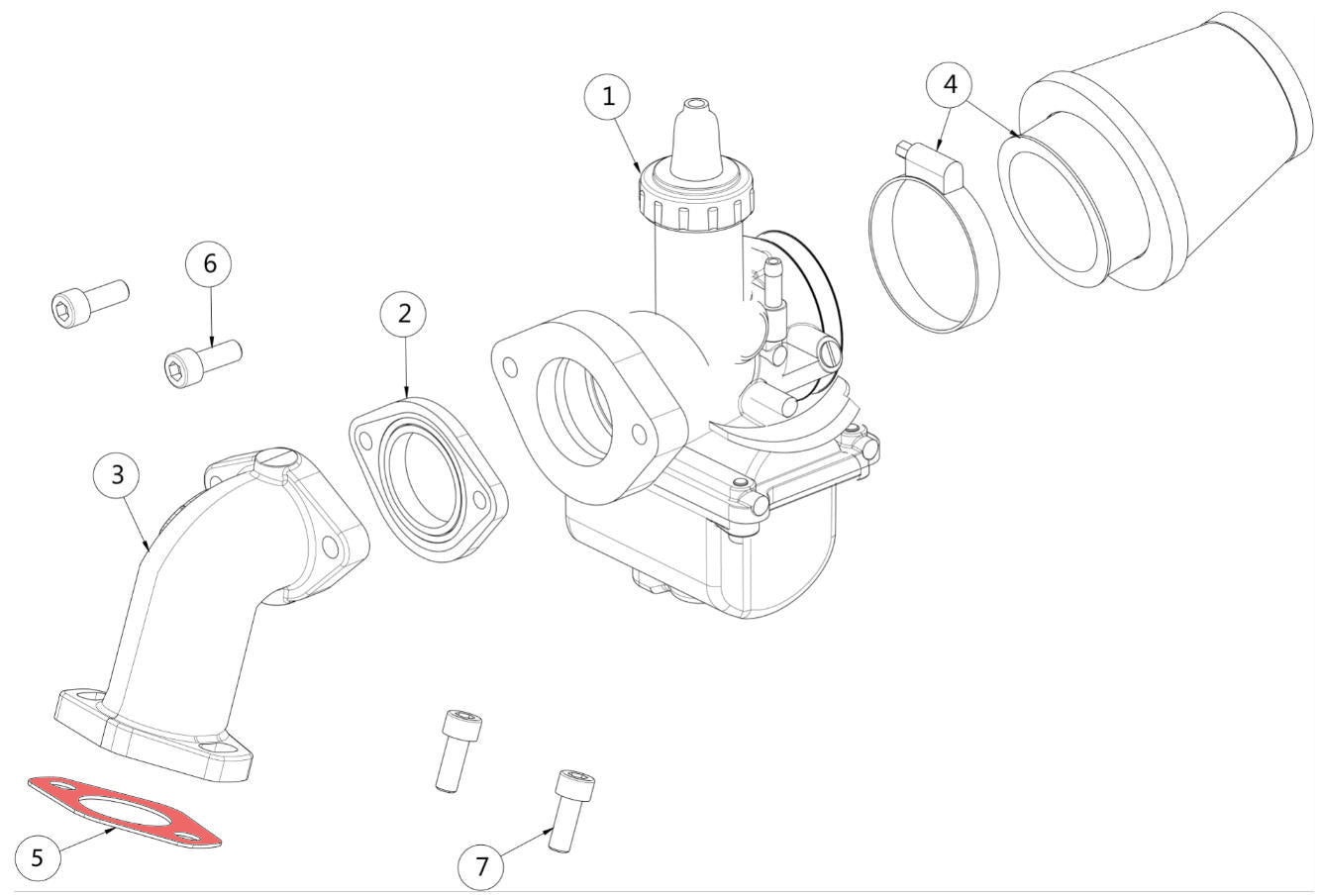 Inlet pipe gasket