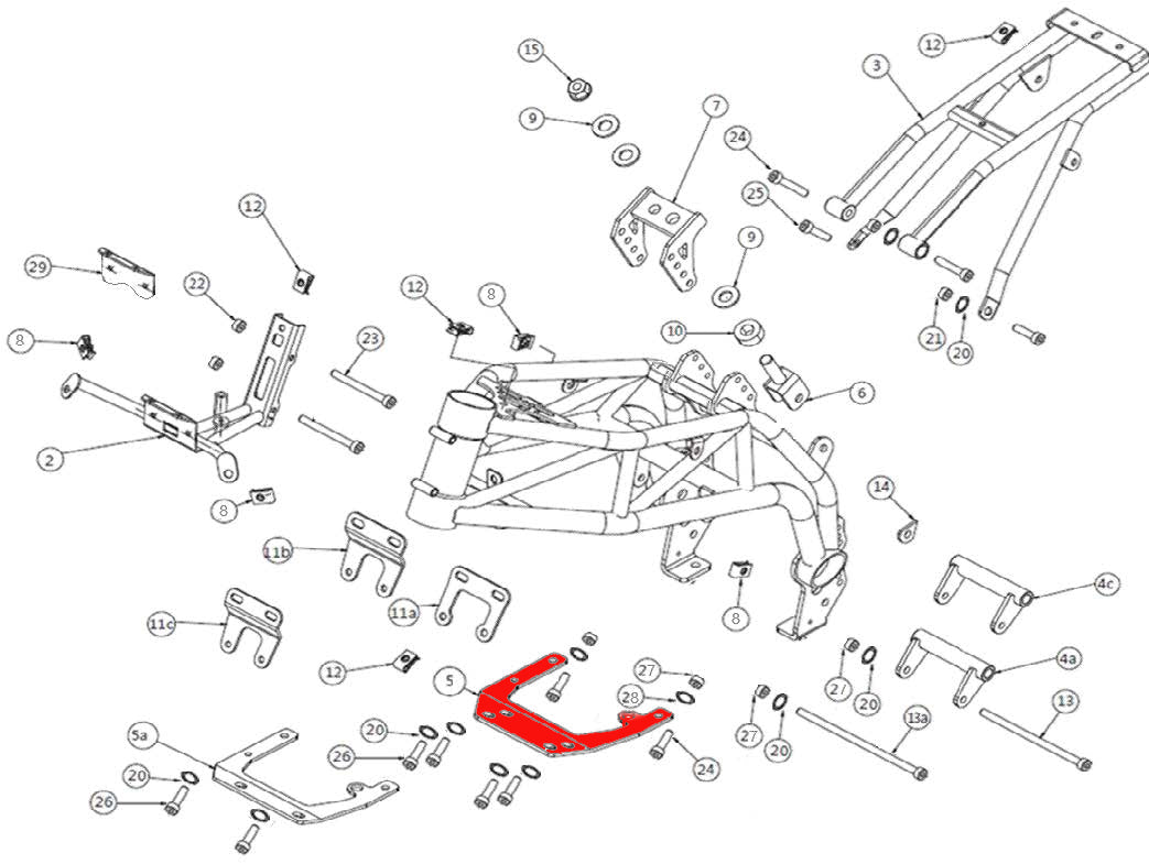 Engine lower support - mod. 110 4S