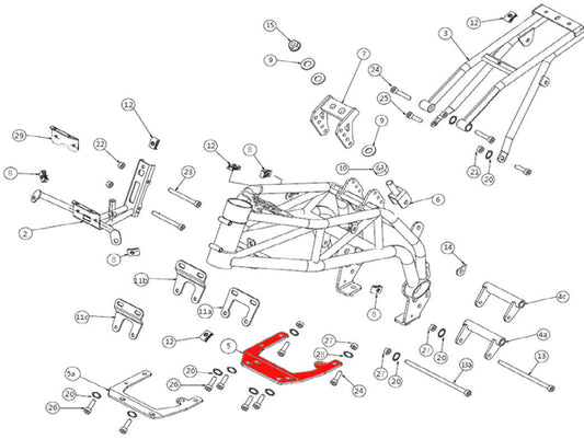 Engine lower support - mod. 110 4S