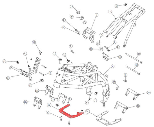 Engine lower support - 110A/160 4S