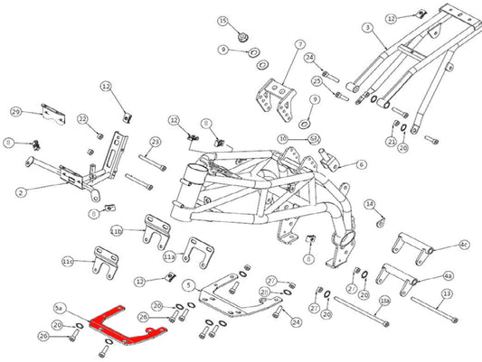 Engine lower support - 110A/160 4S
