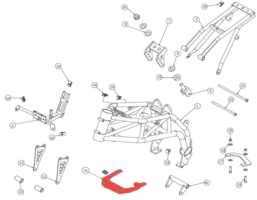 Engine lower support - 190 and 212 EVO