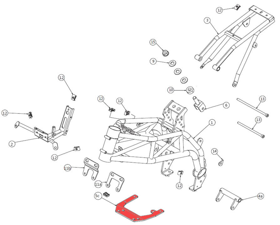 Engine lower support - mod. 110 4S