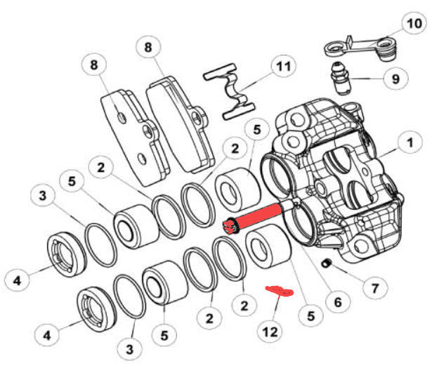 Kit pin pad screw