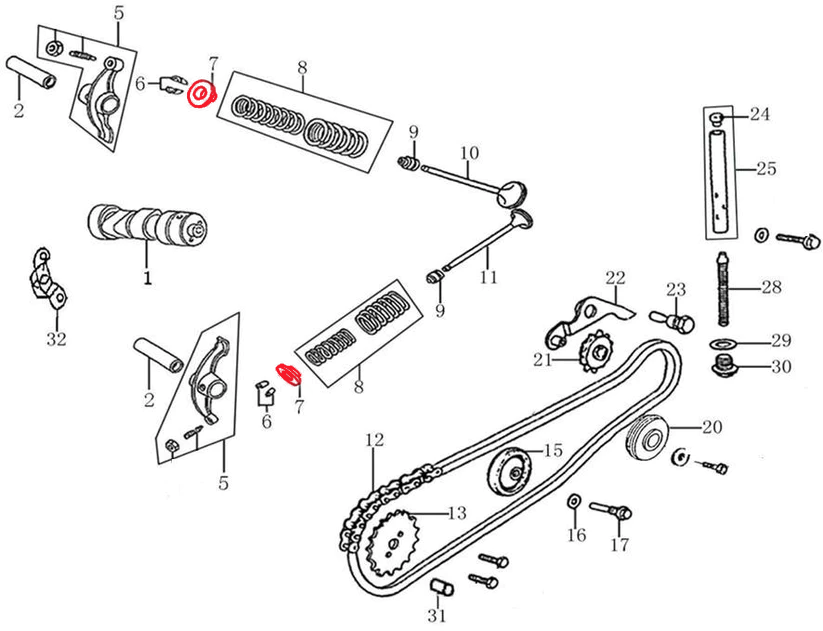 RETAINER, VALVE SPRING