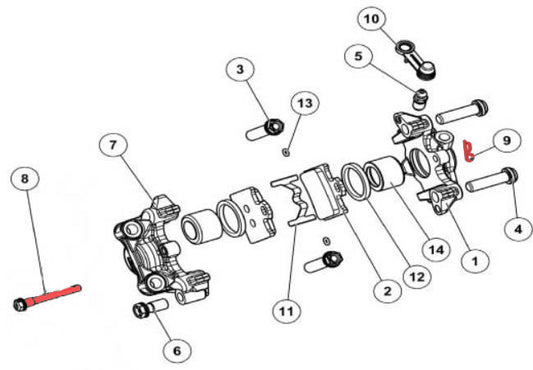 Kit pin pad screw