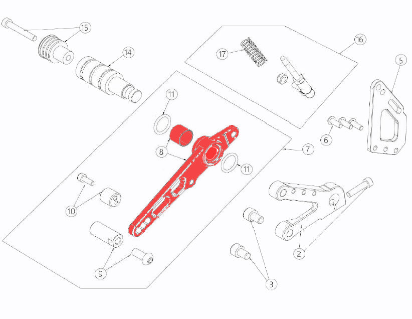 Factory Rinadli Rear Brake Lever Rear brake lever – Ohvale USA