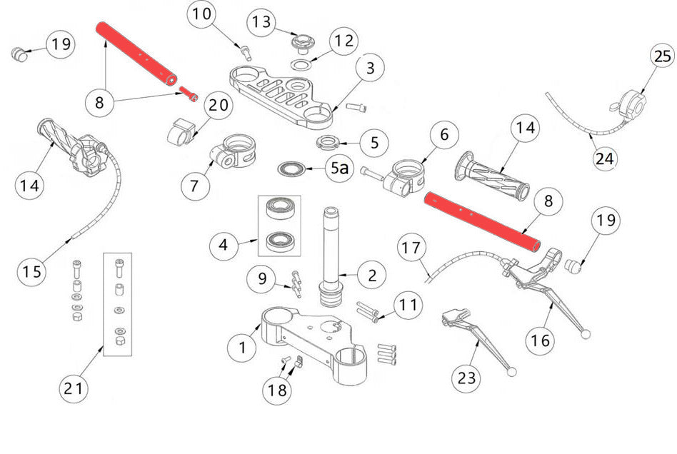 Half-handlebar - 110/160 EVO