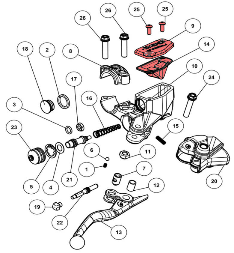 Brake fluid cap R