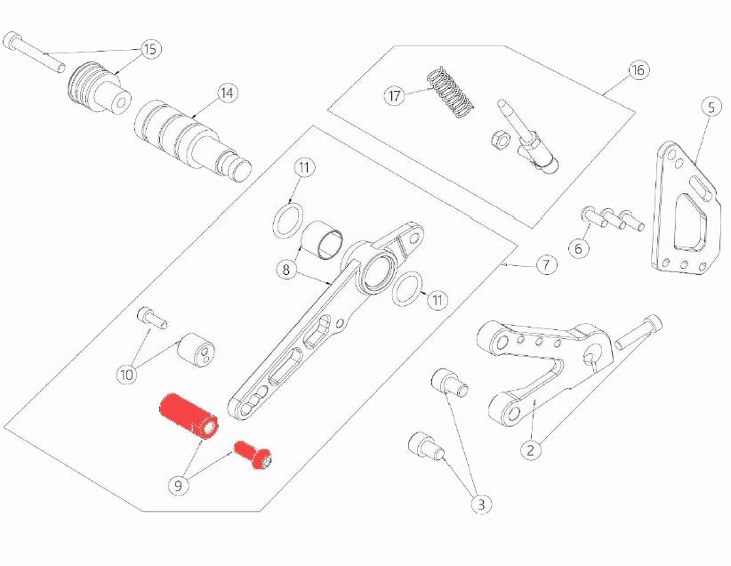 Pins BRAKE/Shift LEVER