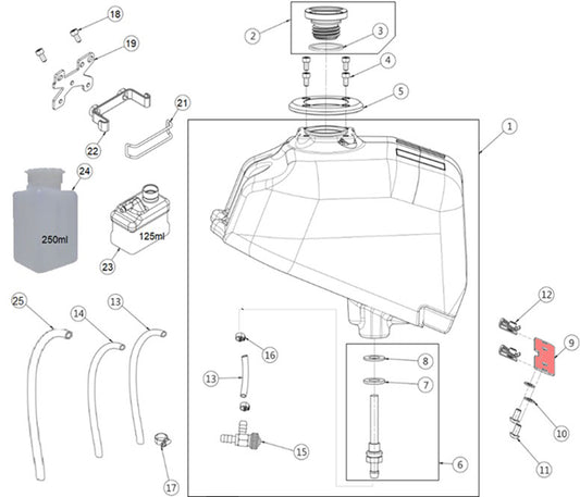 Fuel tank support