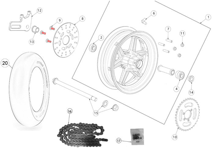 Special fixing screw for brake disc