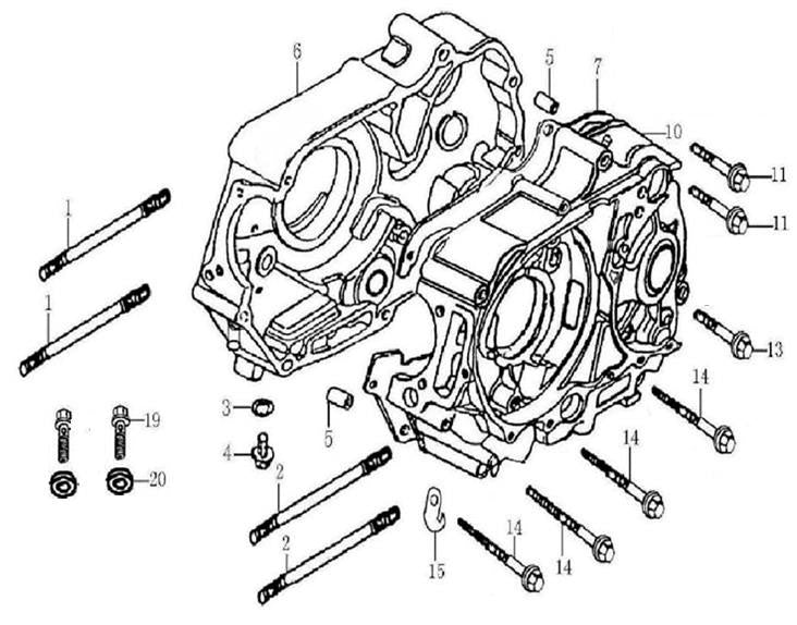 110 4-Speed Crankcase