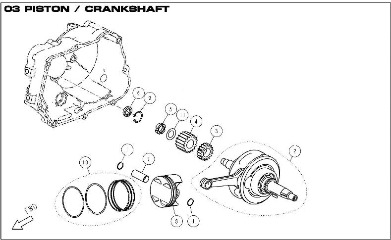 190 / 212 Crankshaft / Piston Comp