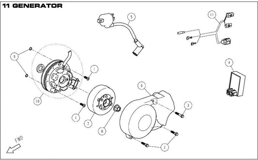 NUT, MAGNET M12