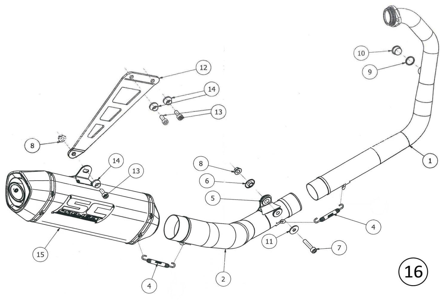 SUPPORT PLATE, SP-2 MUFFLER