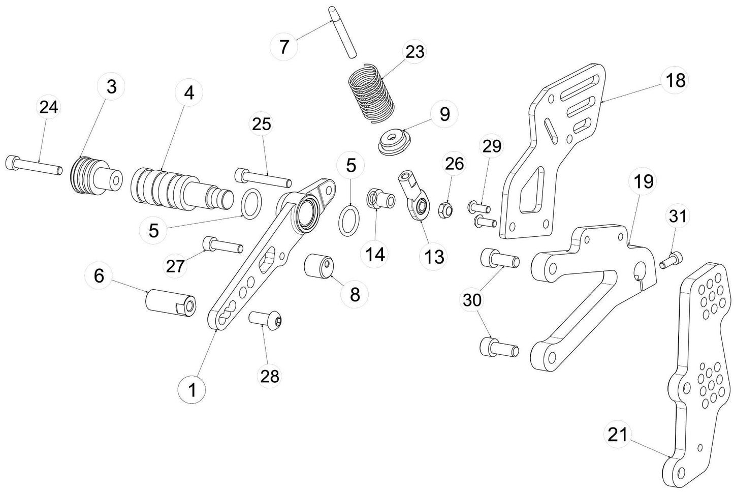 RH FOOTREST BRACKET