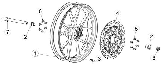 KIT SPACERS, FRONT WHEEL